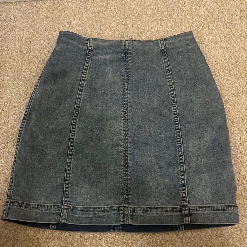 Free People Denim Mini Skirt